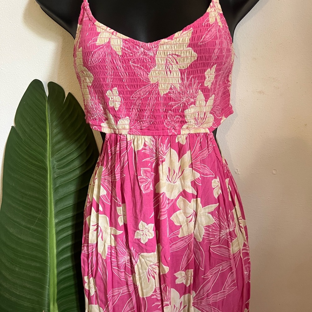 Roxy Pink and Cream Floral Dress